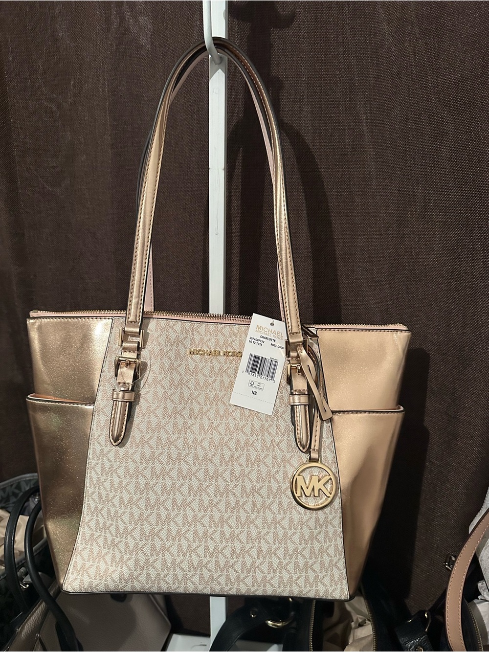 Michael Kors Metallic Blush Signature Tote